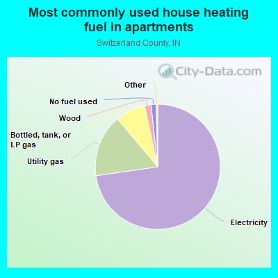 Most commonly used house heating fuel in apartments