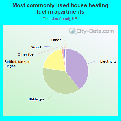 Most commonly used house heating fuel in apartments