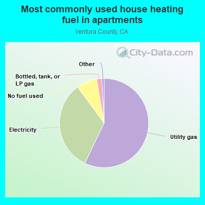 Most commonly used house heating fuel in apartments