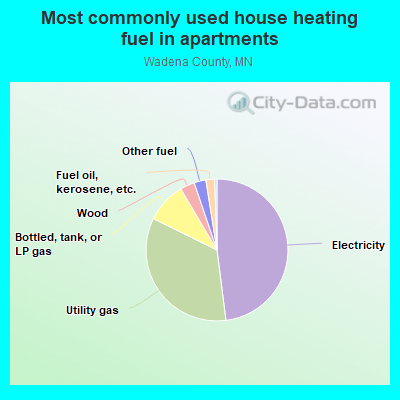 Most commonly used house heating fuel in apartments