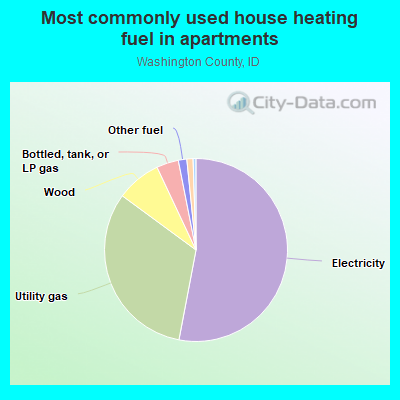 Most commonly used house heating fuel in apartments