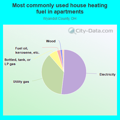 Most commonly used house heating fuel in apartments