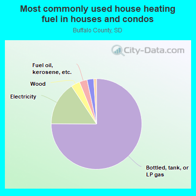 Most commonly used house heating fuel in houses and condos