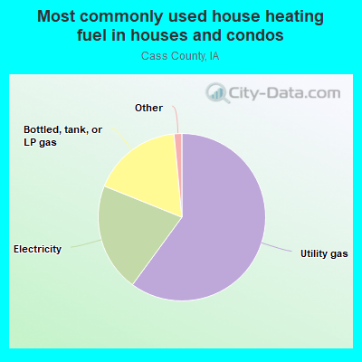 Most commonly used house heating fuel in houses and condos