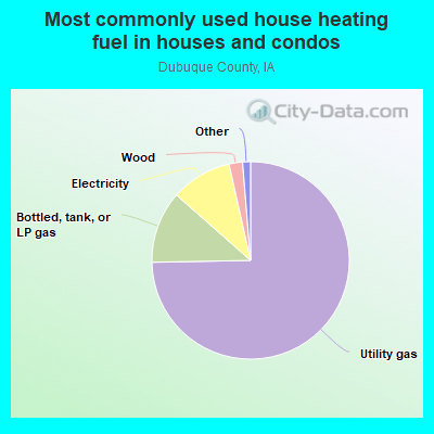 Most commonly used house heating fuel in houses and condos