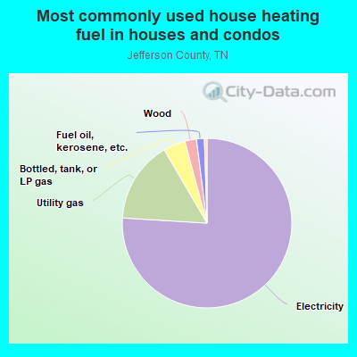 Most commonly used house heating fuel in houses and condos