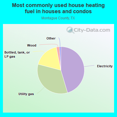 Most commonly used house heating fuel in houses and condos