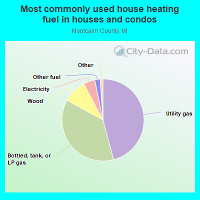 Most commonly used house heating fuel in houses and condos