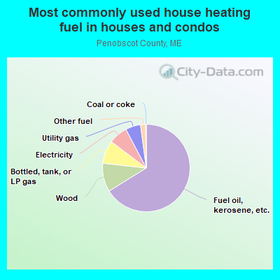 Most commonly used house heating fuel in houses and condos