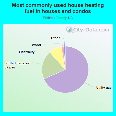 Most commonly used house heating fuel in houses and condos