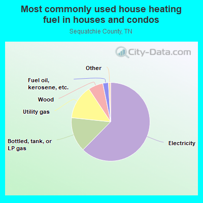 Most commonly used house heating fuel in houses and condos