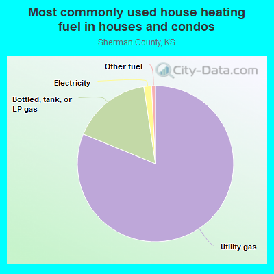 Most commonly used house heating fuel in houses and condos