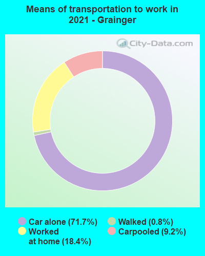 Means of transportation to work in 2022 - Grainger