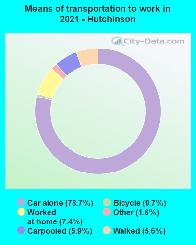 Means of transportation to work in 2022 - Hutchinson