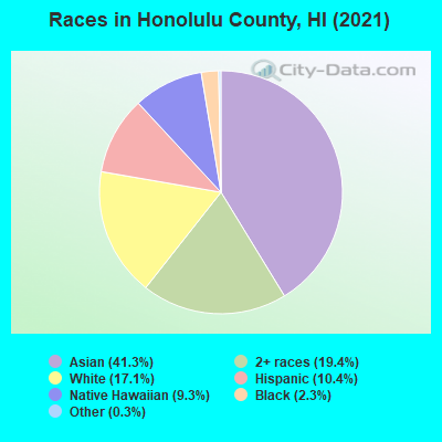Races in Honolulu County, HI (2019)
