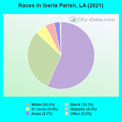 Races in Iberia Parish, LA (2021)