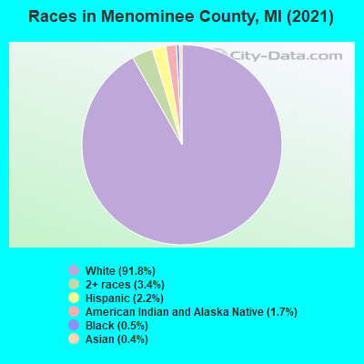 Races in Menominee County, MI (2022)