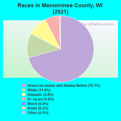 Races in Menominee County, WI (2022)