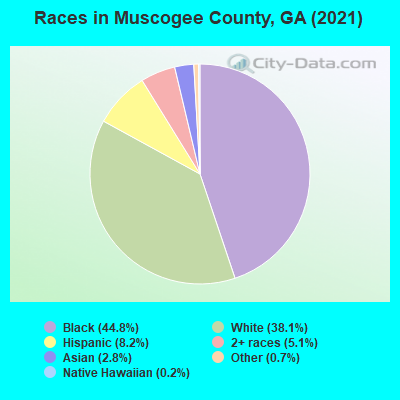 Races in Muscogee County, GA (2022)