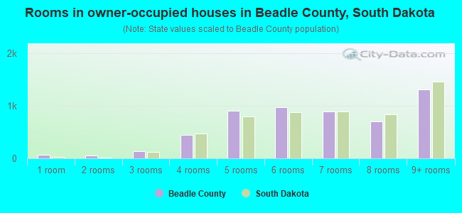 Rooms in owner-occupied houses in Beadle County, South Dakota