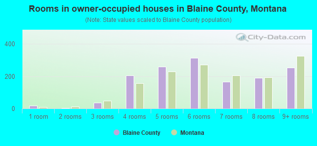 Rooms in owner-occupied houses in Blaine County, Montana