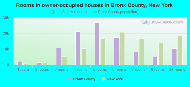 Rooms in owner-occupied houses in Bronx County, New York