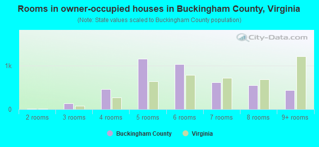 Rooms in owner-occupied houses in Buckingham County, Virginia