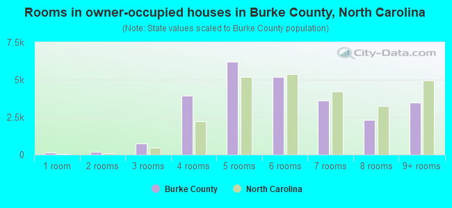 Rooms in owner-occupied houses in Burke County, North Carolina