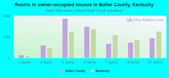 Rooms in owner-occupied houses in Butler County, Kentucky