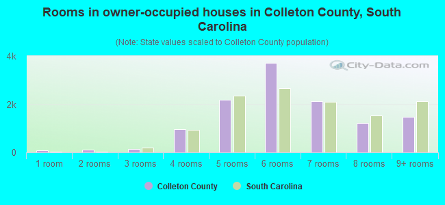 Rooms in owner-occupied houses in Colleton County, South Carolina