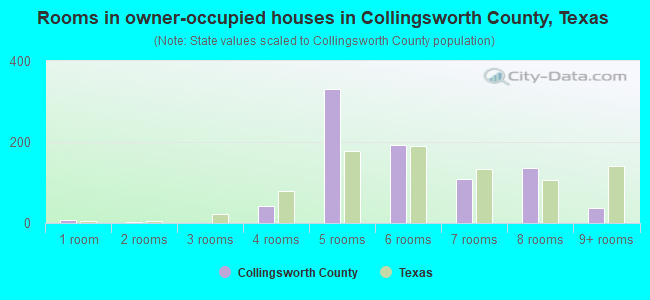 Rooms in owner-occupied houses in Collingsworth County, Texas