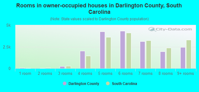 Rooms in owner-occupied houses in Darlington County, South Carolina