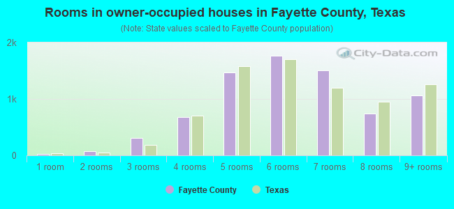 Rooms in owner-occupied houses in Fayette County, Texas