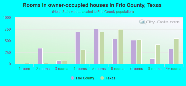 Rooms in owner-occupied houses in Frio County, Texas