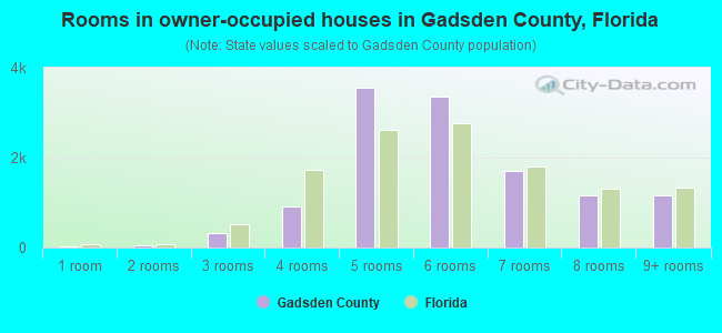 Rooms in owner-occupied houses in Gadsden County, Florida