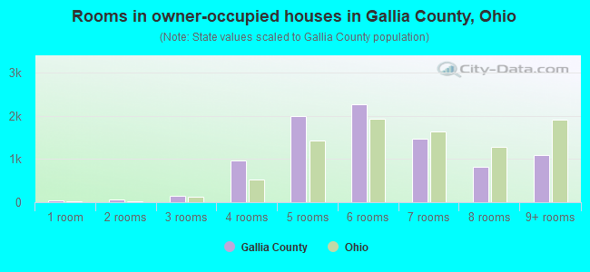 Rooms in owner-occupied houses in Gallia County, Ohio