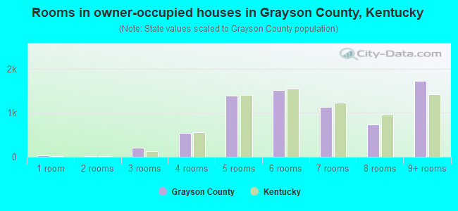 Rooms in owner-occupied houses in Grayson County, Kentucky