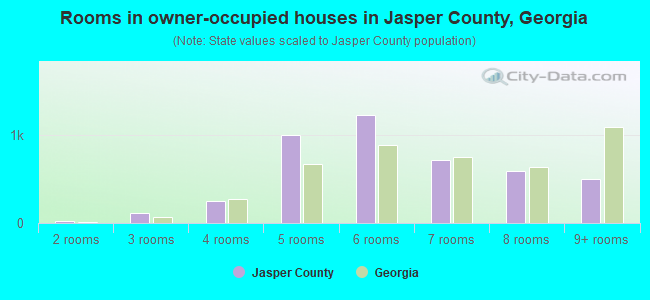 Rooms in owner-occupied houses in Jasper County, Georgia