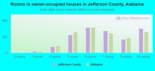 Rooms in owner-occupied houses in Jefferson County, Alabama