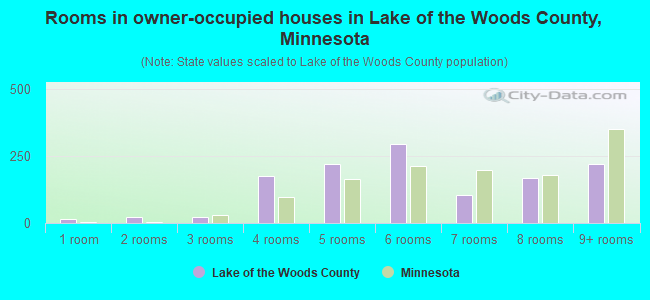 Rooms in owner-occupied houses in Lake of the Woods County, Minnesota