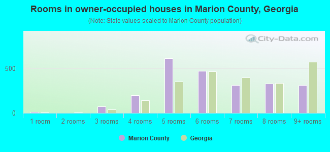 Rooms in owner-occupied houses in Marion County, Georgia