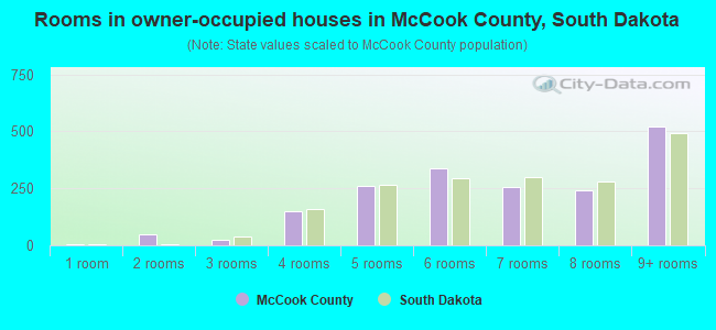 Rooms in owner-occupied houses in McCook County, South Dakota