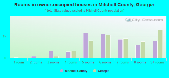 Rooms in owner-occupied houses in Mitchell County, Georgia