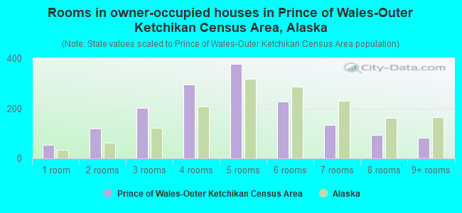 Rooms in owner-occupied houses in Prince of Wales-Outer Ketchikan Census Area, Alaska