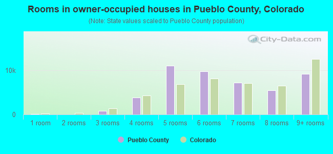 Rooms in owner-occupied houses in Pueblo County, Colorado
