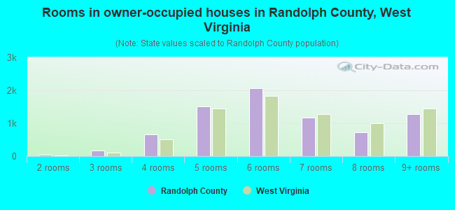 Rooms in owner-occupied houses in Randolph County, West Virginia