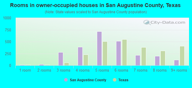 Rooms in owner-occupied houses in San Augustine County, Texas