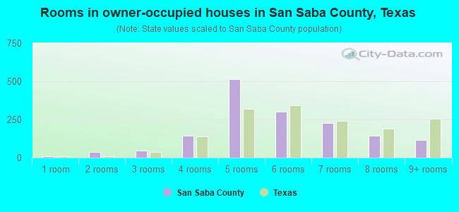 Rooms in owner-occupied houses in San Saba County, Texas