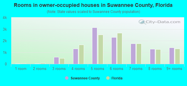 Rooms in owner-occupied houses in Suwannee County, Florida