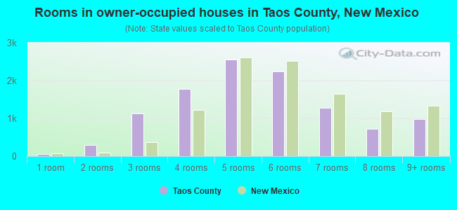 Rooms in owner-occupied houses in Taos County, New Mexico